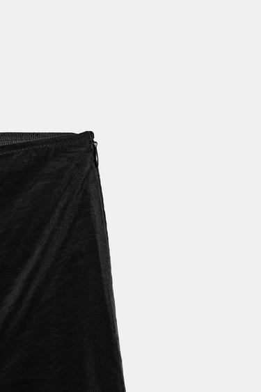 SEMI-SHEER WIDE-LEG TROUSERS - Black by Zara - Image 7