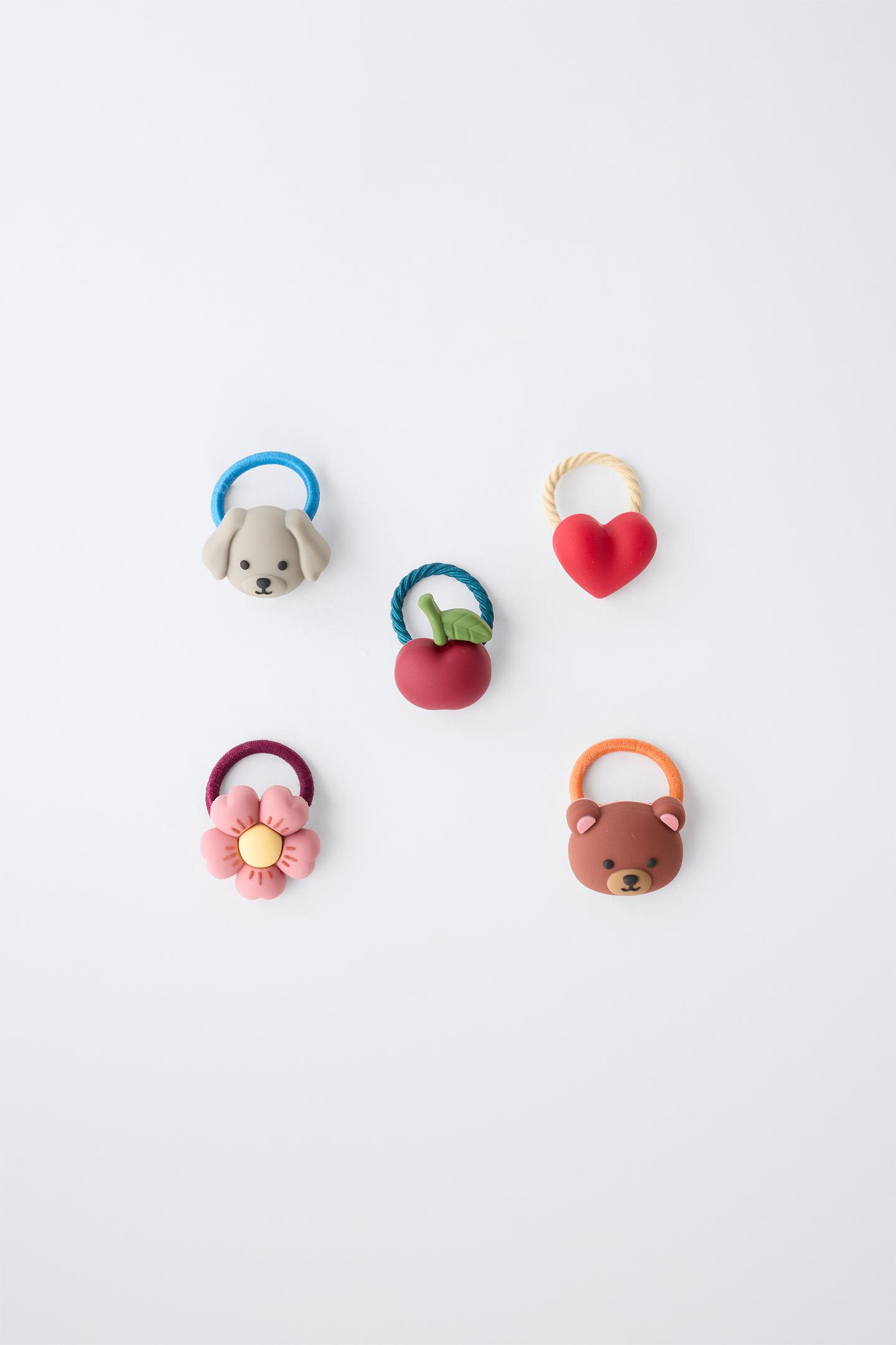 Детские кольца Zara 5-PACK OF Shaped, цвет: Разноцветный — фото 1