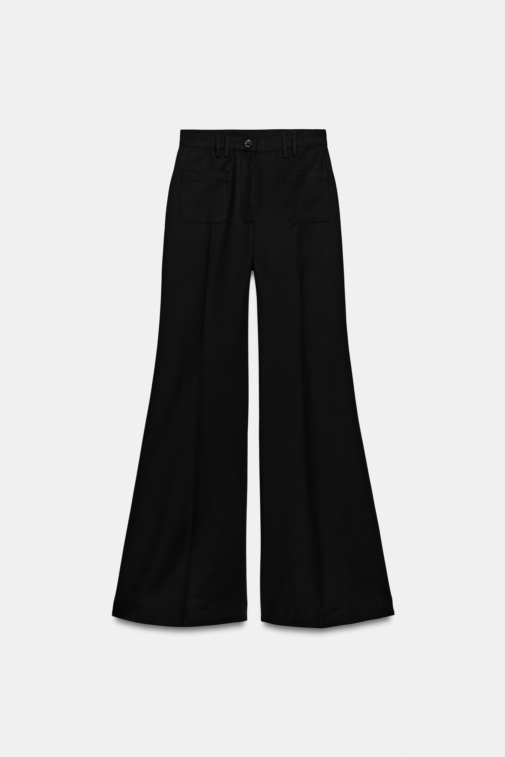 ZW COLLECTION FLARE PANTS — Black