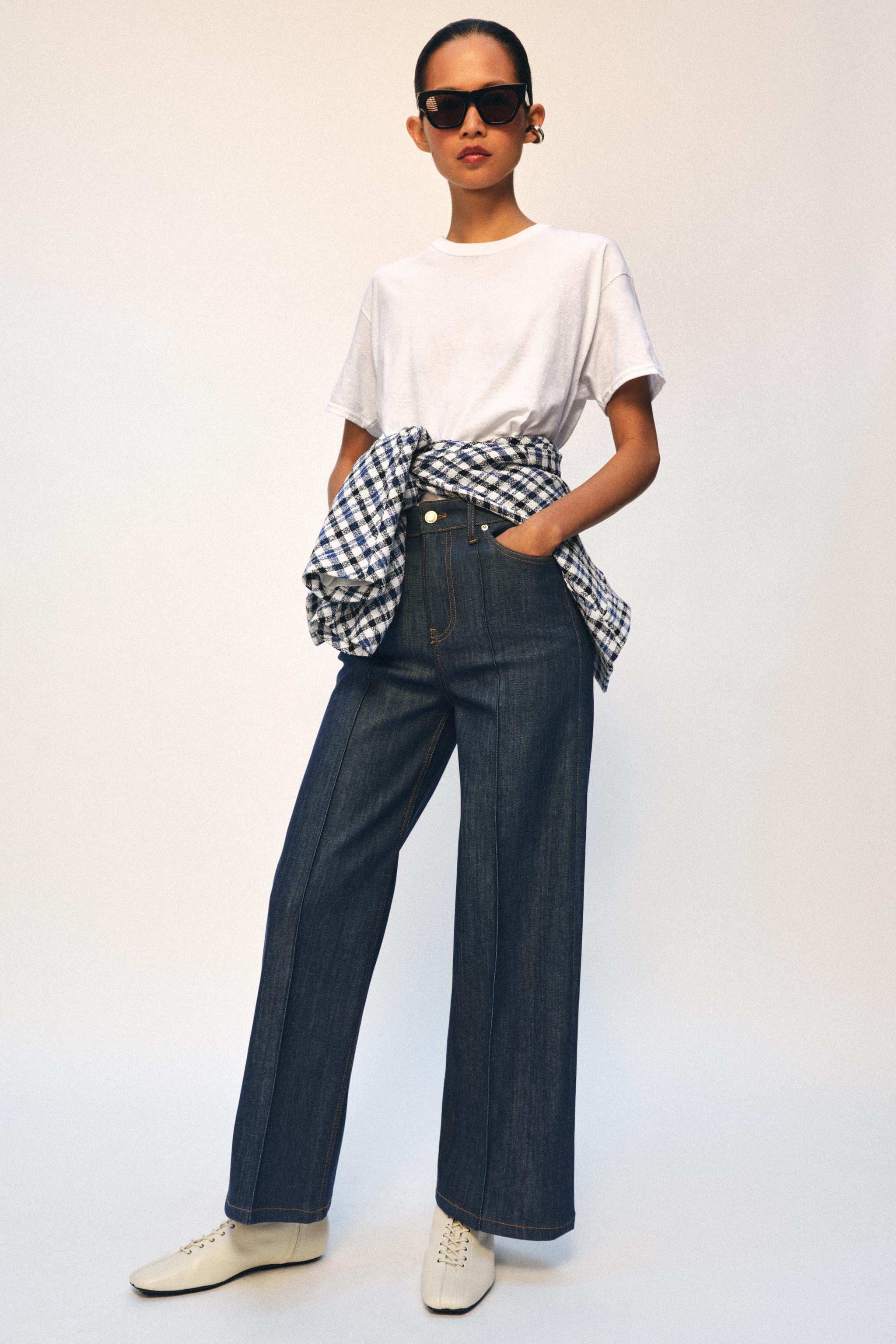 ZW COLLECTION WIDE LEG HIGH-RISE JEANS
