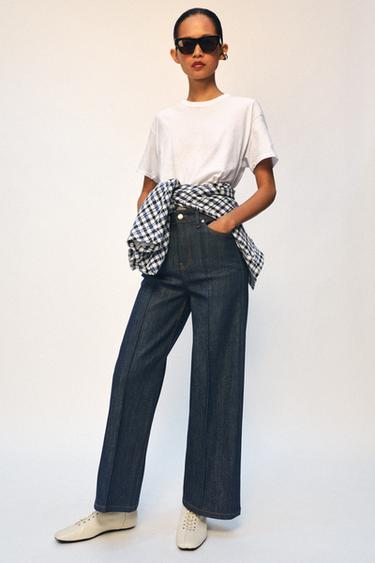 ZW COLLECTION WIDE-LEG HIGH-WAIST JEANS - Indigo by Zara