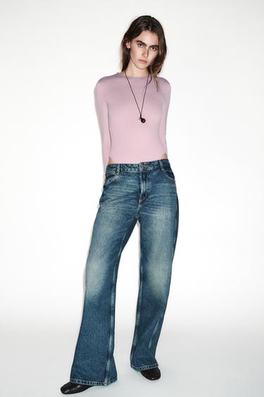 BODY POLIAMIDA MANGA LARGA - Lila claro de Zara