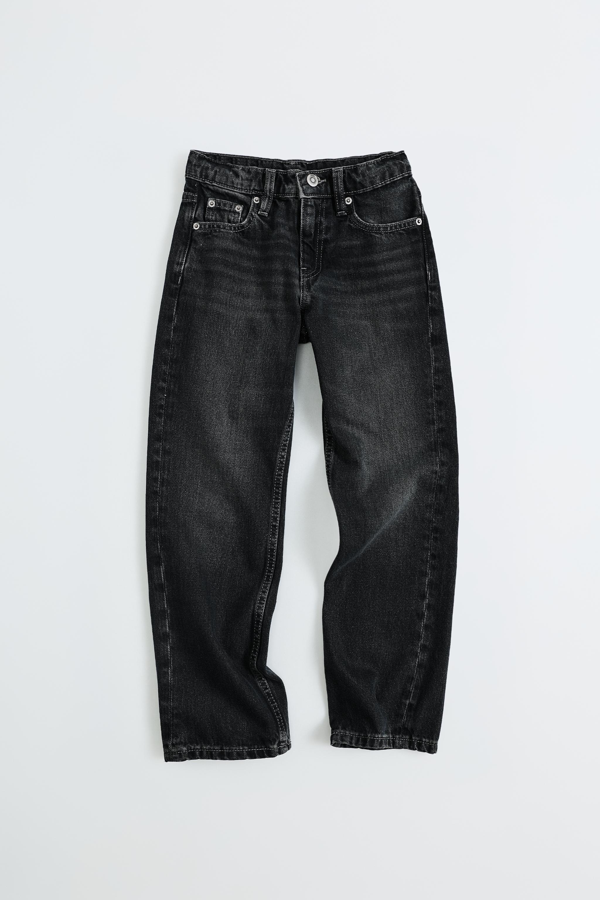 STRAIGHT LEG JEANS — Black