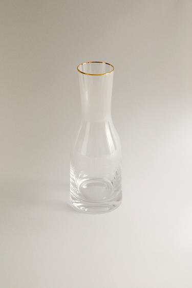 BOHEMIA CRYSTAL BOTTLE WITH A GOLDEN RIM — Gold 3