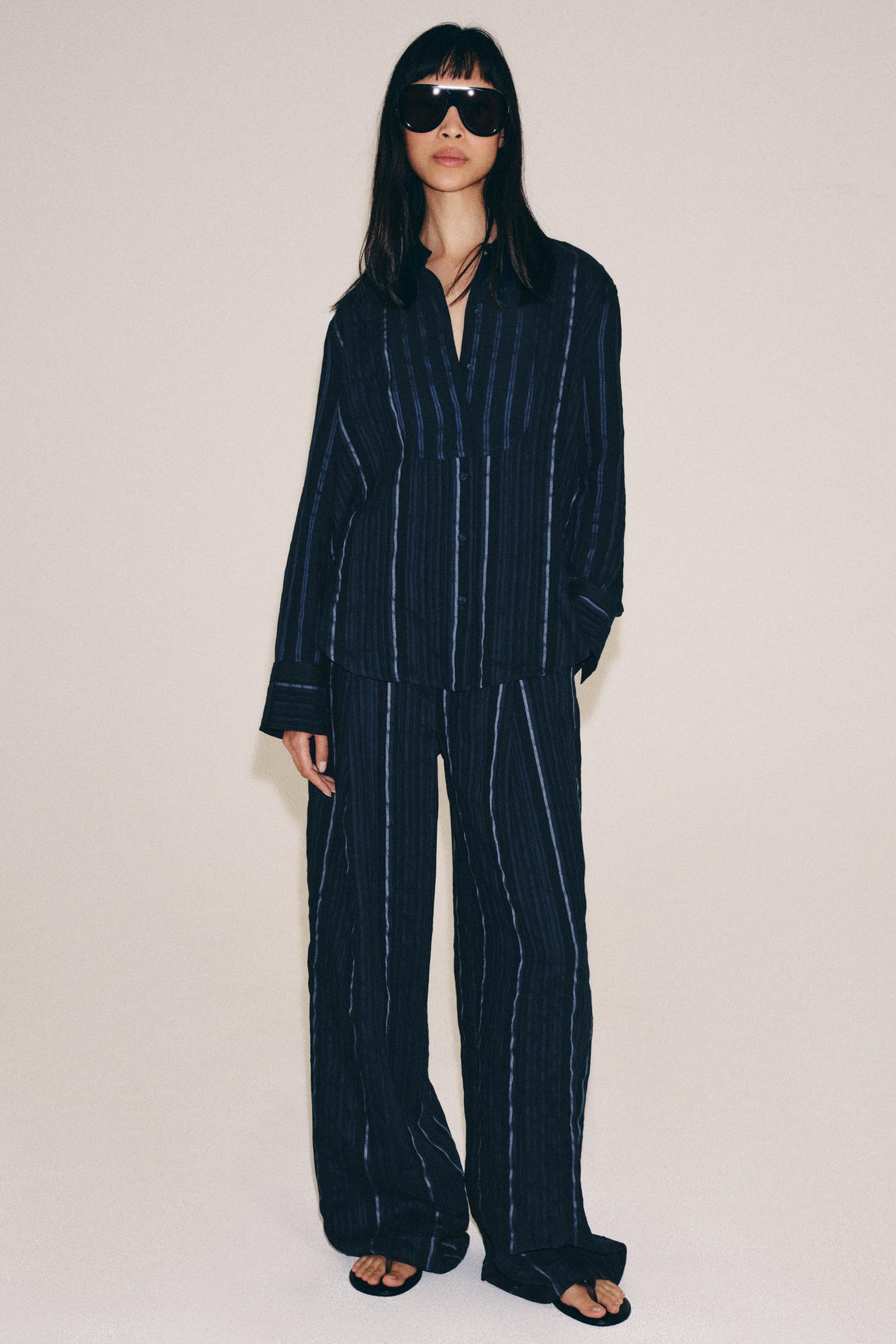 Широкие брюки ZW COLLECTION в полоску