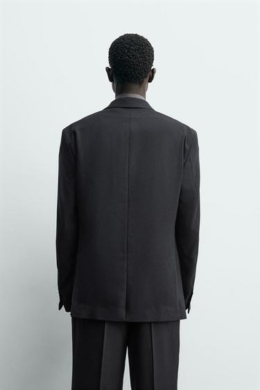 BLAZER CRUZADA TRAJE - Marino de Zara