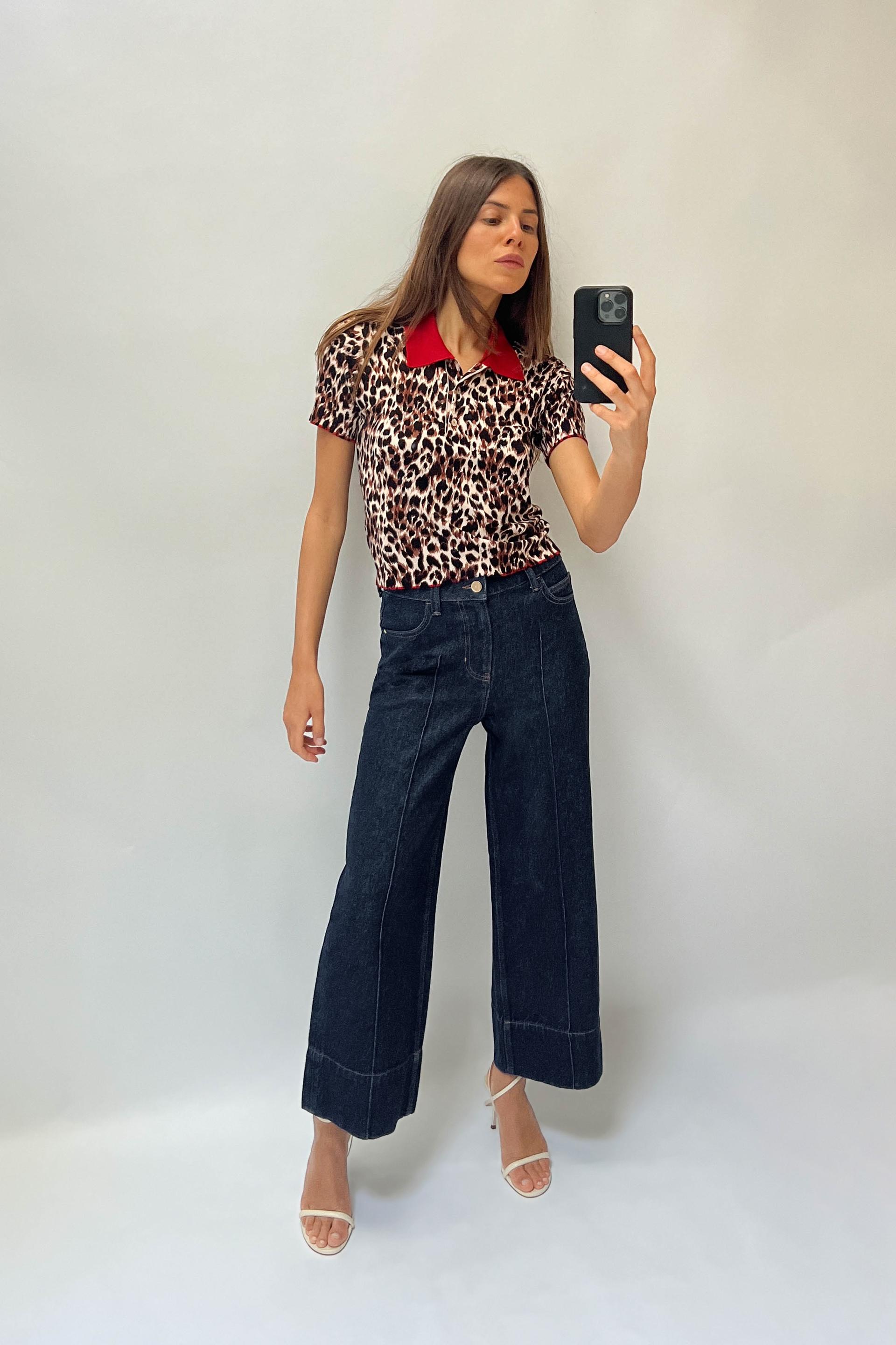 ANIMAL PRINT KNIT TOP only one ZARA UAE Dubai/Sharjah/Ajman/UAQ