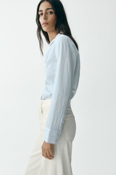 Zara STRIPED FITTED SHIRT - Striped