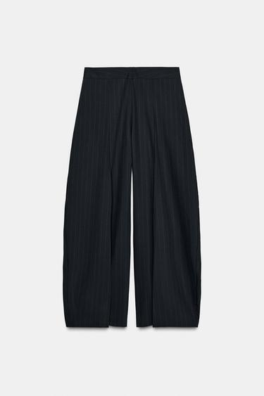 PANTALON À PINCES RAYURES TENNIS ZW COLLECTION - rayures de Zara - Image 5