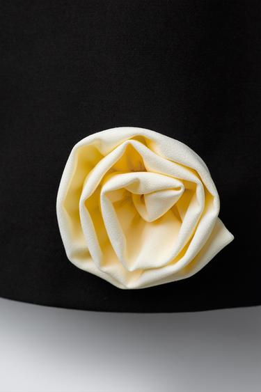 ROBE FLEURS 3D CONTRASTE - Noir de Zara - Image 2