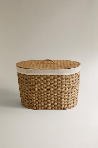 HAMPER CHEST WITH LID - Light beige by Zara