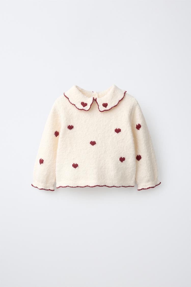 Jersey punto cuello bobo corazones