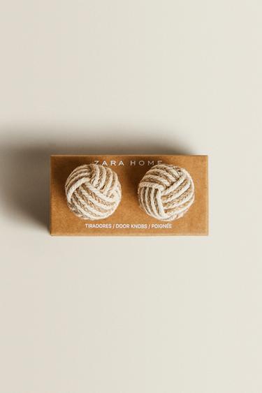 PACK OF KNOTTED DOOR KNOBS (PACK OF 2) - Light beige by Zara - Image 5