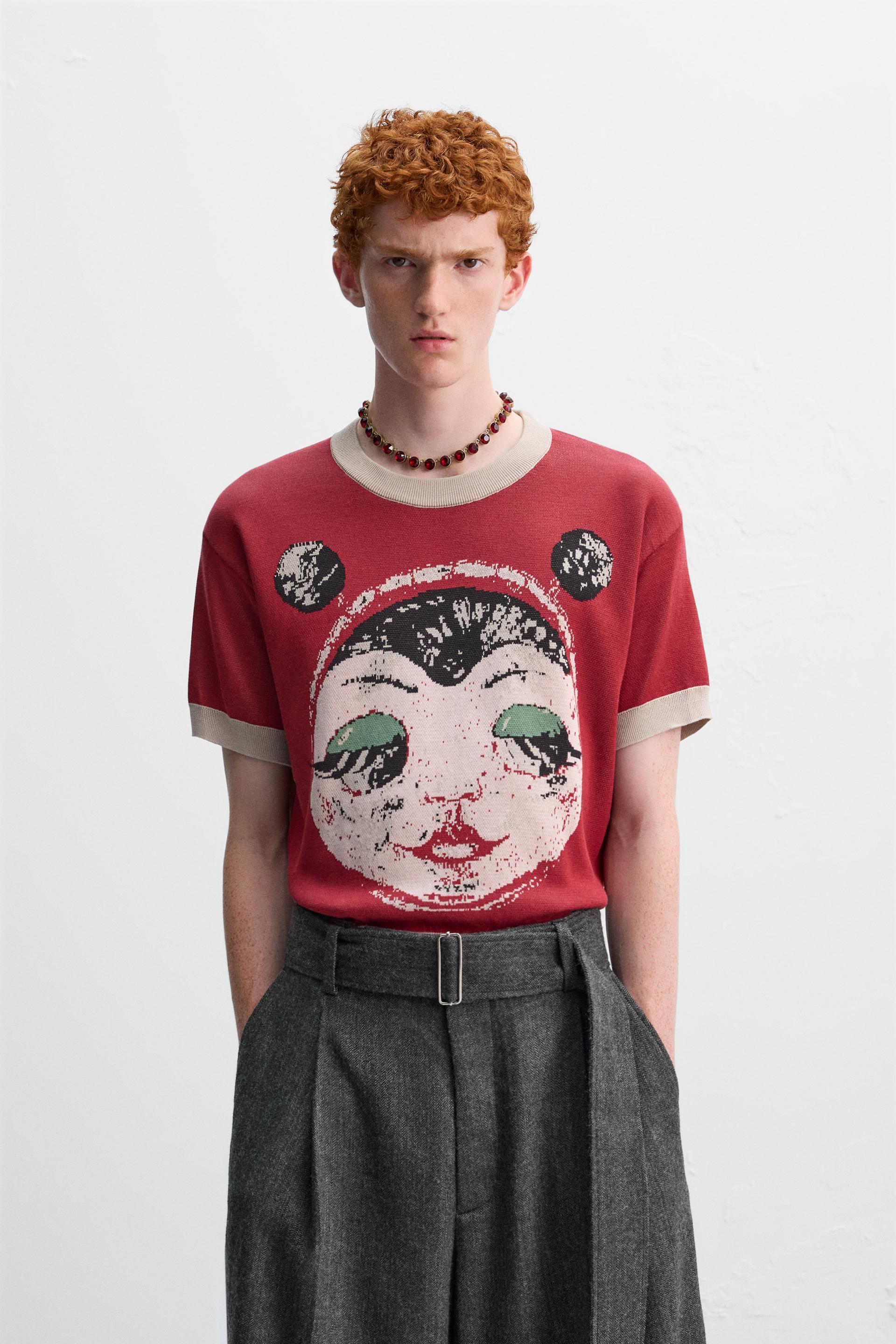 ZARA スタッズ付きレザーバッグ X HARRY LAMBERT ザラ ハリー・ランバート スタッズ付きレザーバッグ レッドの