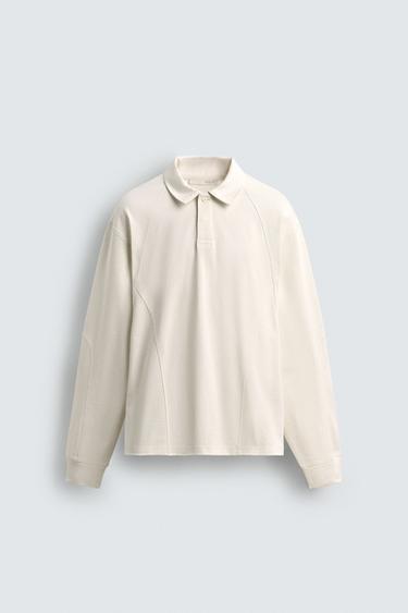 RELAXED FIT POLO SHIRT - Ecru by Zara - Image 0