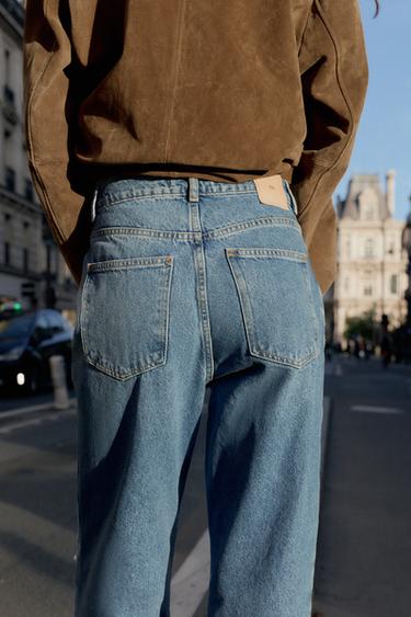 JEAN Z.02 DROIT LONGUEUR 7/8 TAILLE HAUTE - Bleu moyen de Zara - Image 5