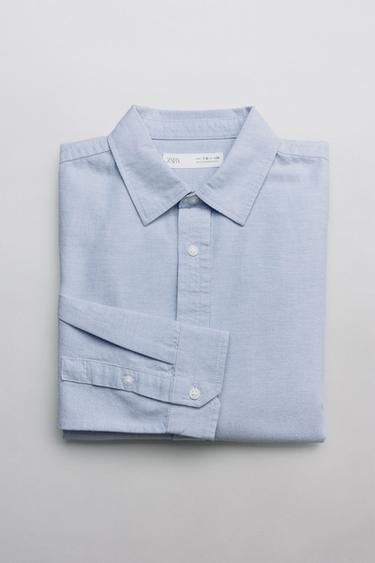 BASIC OXFORD-OVERHEMD - Lichtblauw van Zara