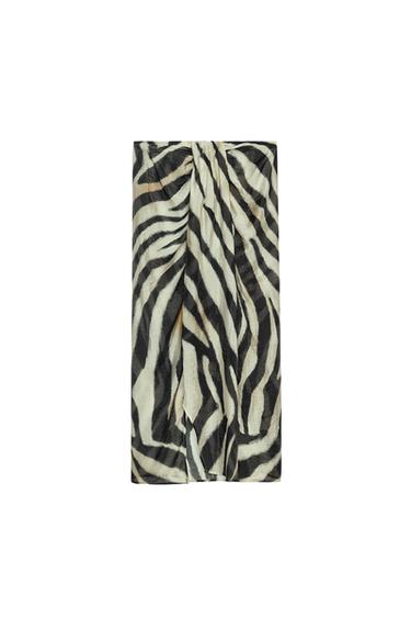 KNOTTED PRINTED SARONG - Zebra by Zara