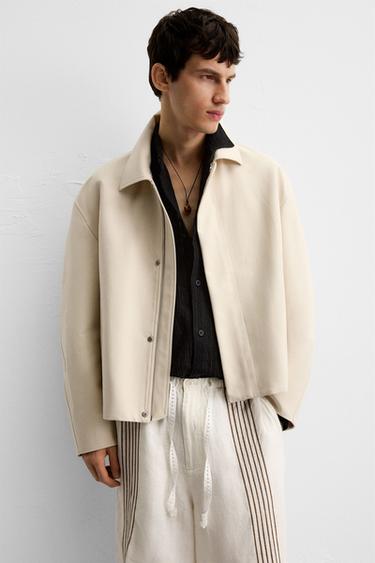 RELAXED FIT BOMBER JACKET - Sand by Zara
