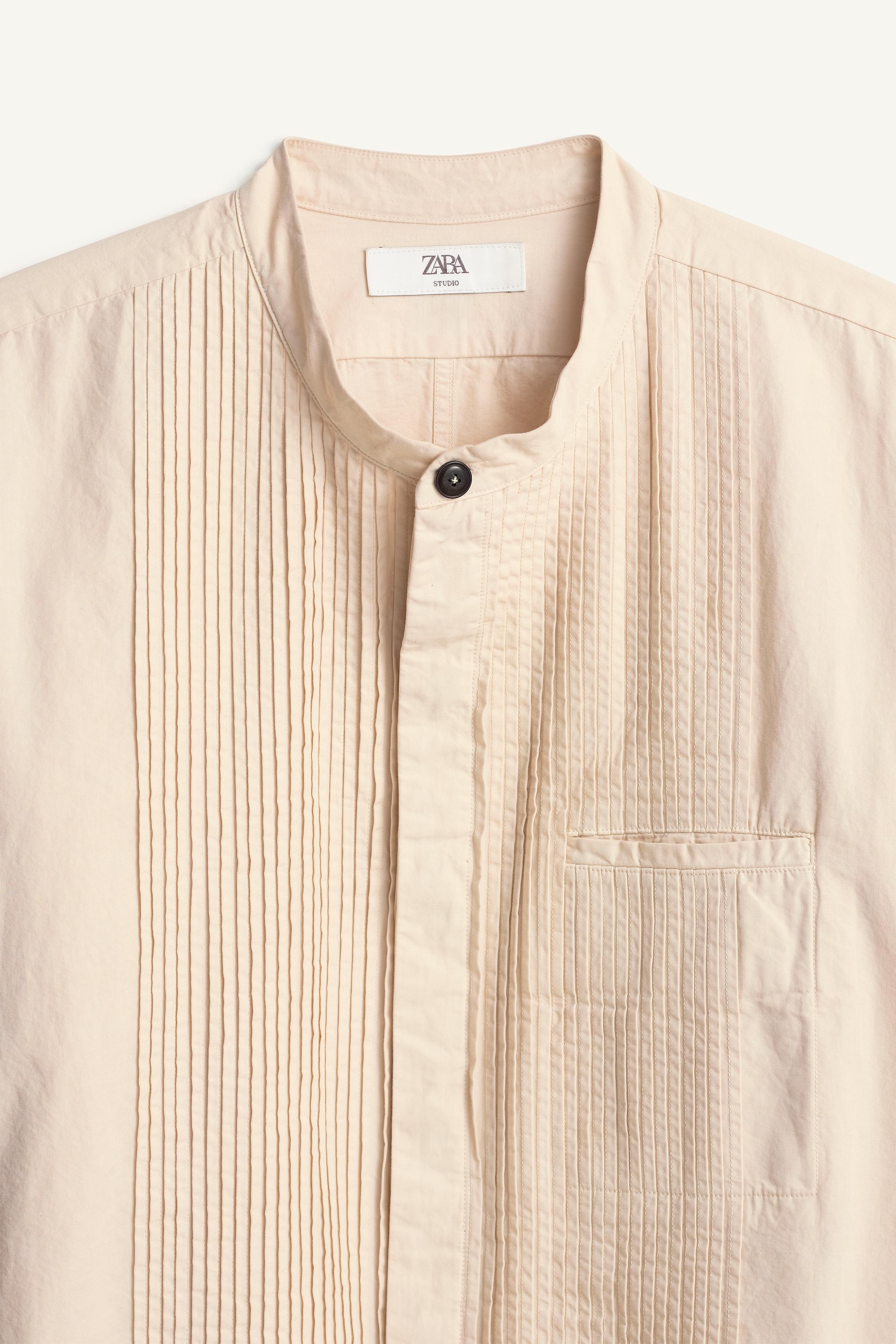 CHEMISE BOXY FIT À PLIS