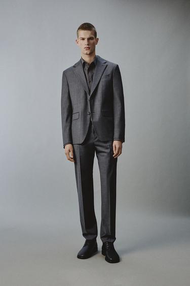 PINSTRIPED SUIT TROUSERS - Grey by Zara