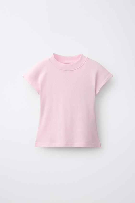 PLAYERA RIB LISA - Rosa de Zara - Imagen 0