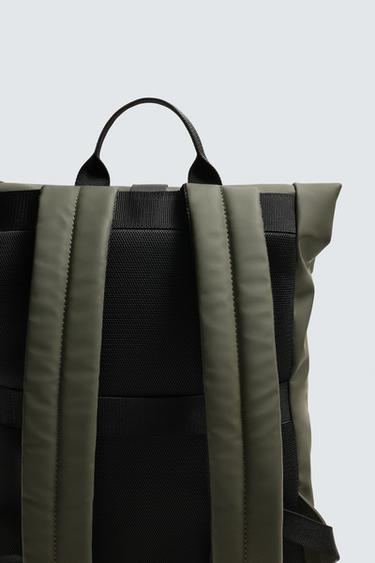 RUBBERISED TECHNICAL BACKPACK - Khaki Green by Zara - Image 5