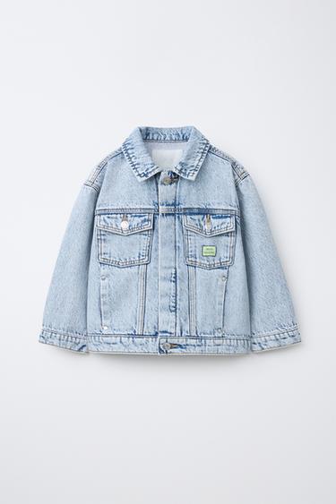 LABEL DENIM JACKET - Light blue by Zara - Image 0