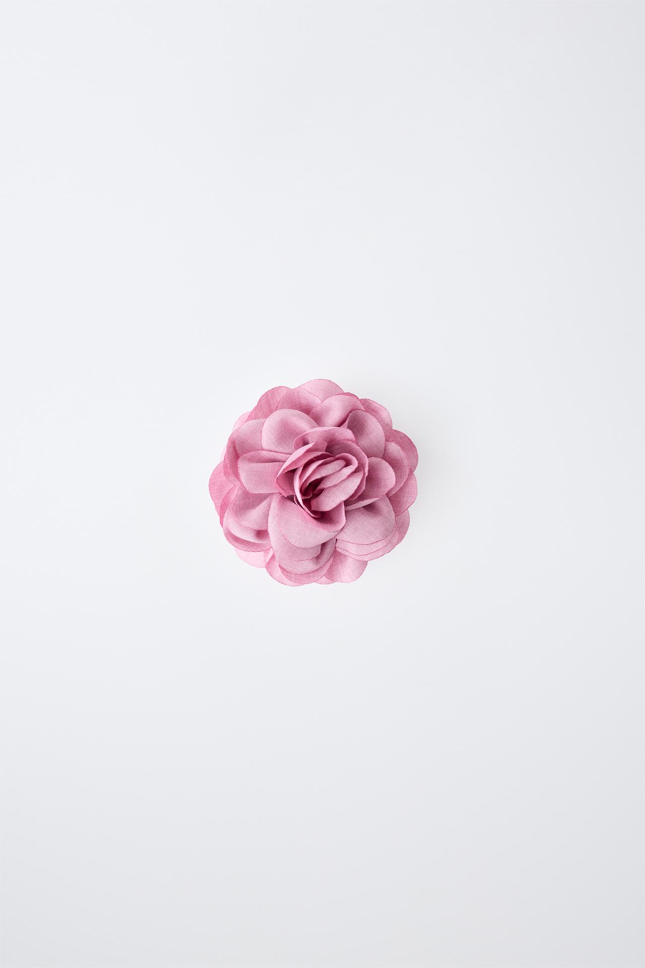 FLOWER HAIR CLIP — Mauve