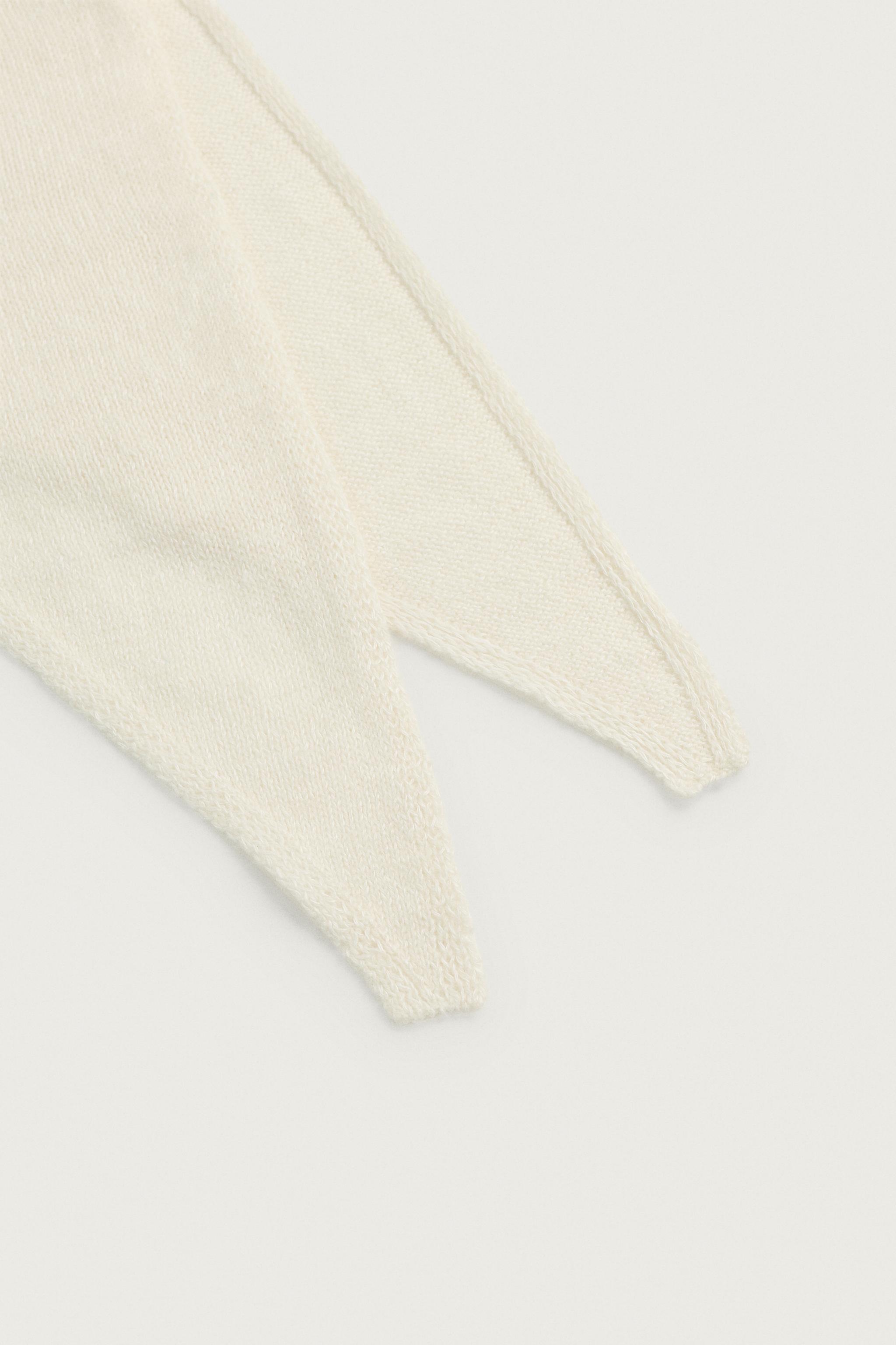 Мужские аксессуары Zara LINEN AND CASHMERE KNIT BANDANA — фото 7