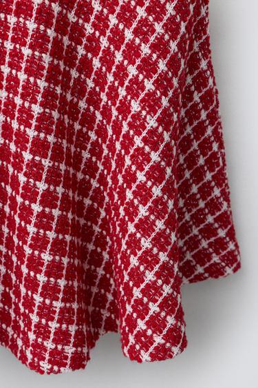 STRUCTURED SKIRT WITH BUTTONS - Red by Zara - Image 3