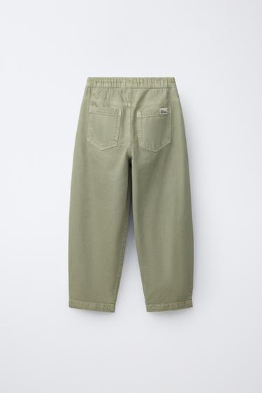 BALLOON TROUSERS WITH PLEATS - Green by Zara - Image 1