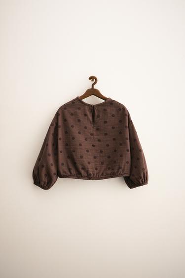 ZARA TIMELESS - POLKA DOT SHIRT - Brown by Zara - Image 1
