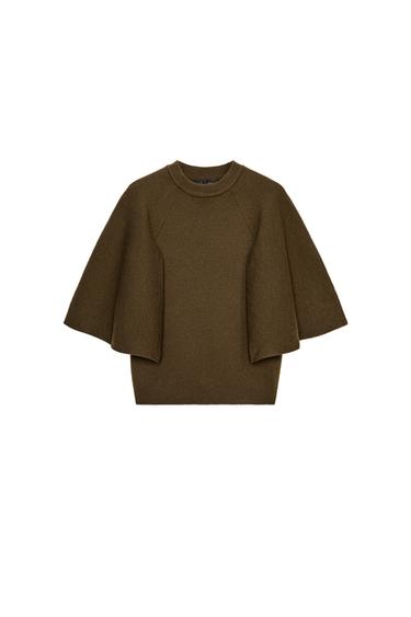 KNIT CAPE SLEEVE JUMPER