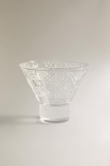 GLASS DESSERT CUP WITH RAISED DESIGN - 990 by Zara