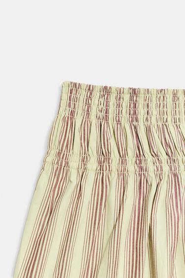 MINI JUPE RAYURES - Marron / Vert de Zara - Image 6