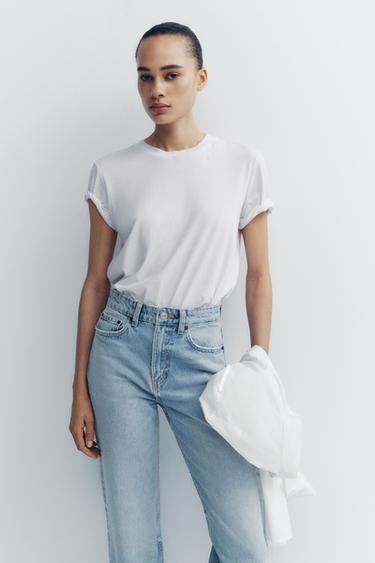 JEAN TRF MOM FIT AVEC TAILLE HAUTE - Bleu clair de Zara - Image 1