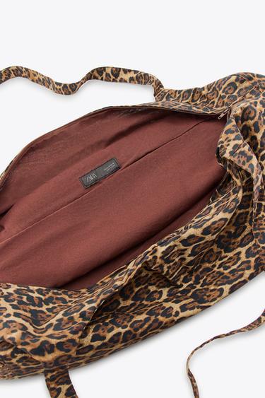 ANIMAL PRINT COTTON MAXI BAG - Leopard by Zara - Image 4