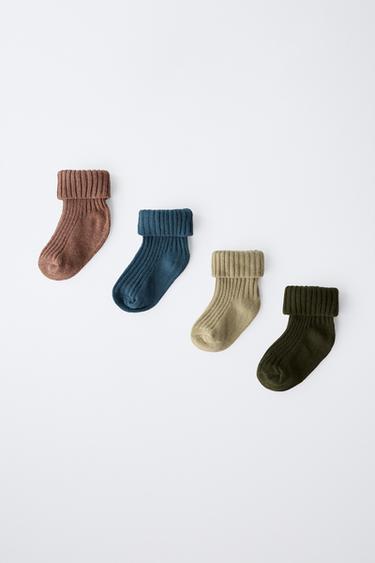 FOUR-PACK OF SOCKS IN A BOX - Greenish by Zara - Image 3