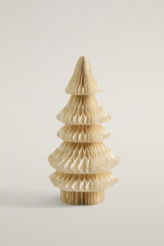 SAPIN DE NOËL LUMINEUX PAPIER À POSER (60 CM) - Crème de Zara - Image 0