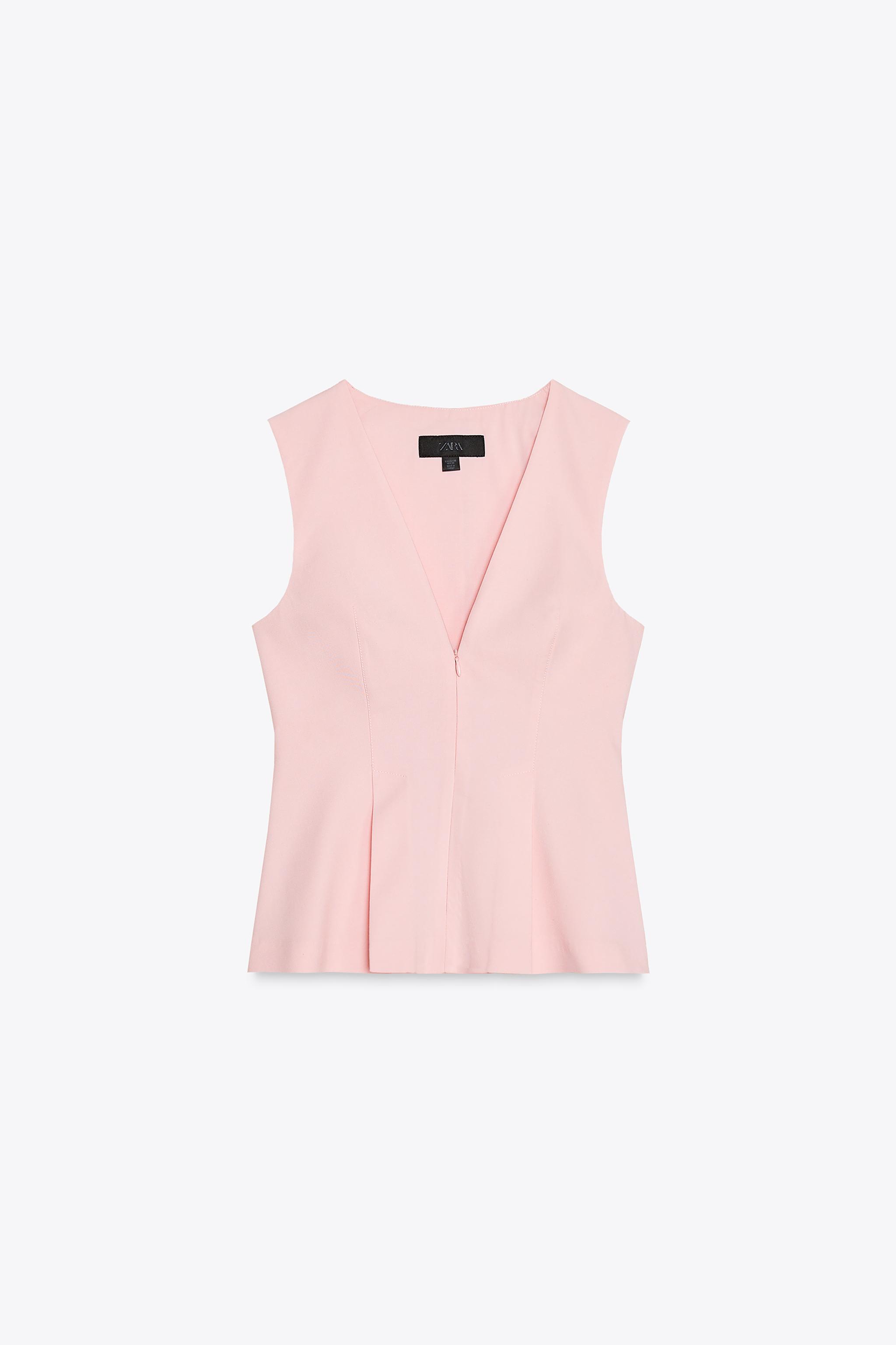 PEPLUM TOP - Pastel pink | ZARA United States