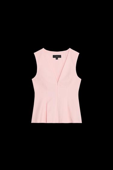 Zara PEPLUM TOP - Pastel pink - Image 0