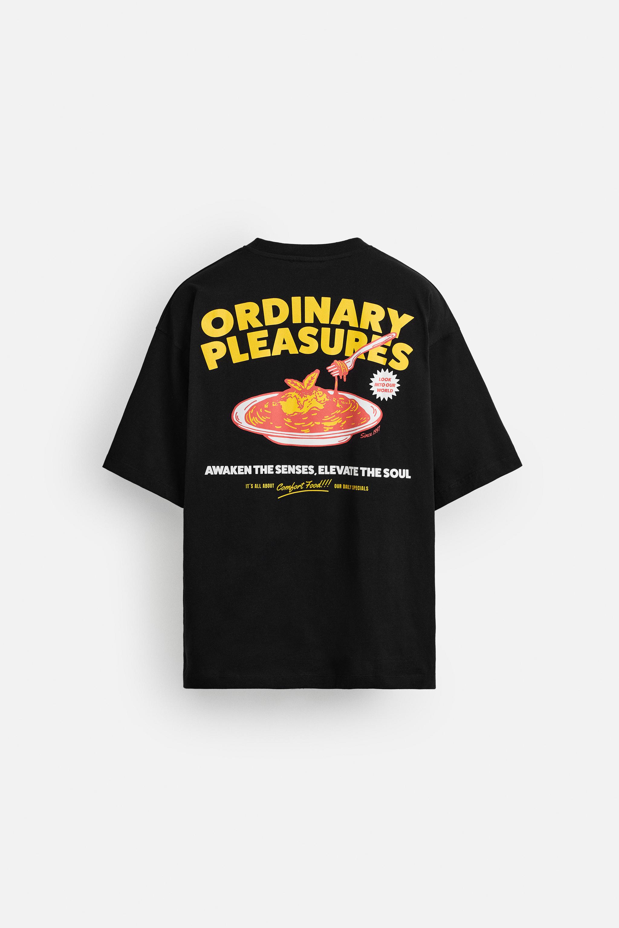 CONTRAST PRINTED T-SHIRT - Black | ZARA New Zealand