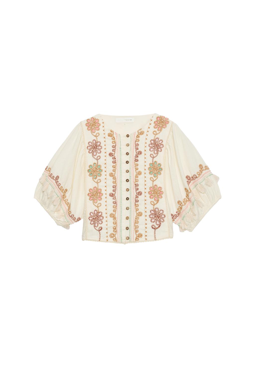EMBROIDERED FRINGE BLOUSE - image 3