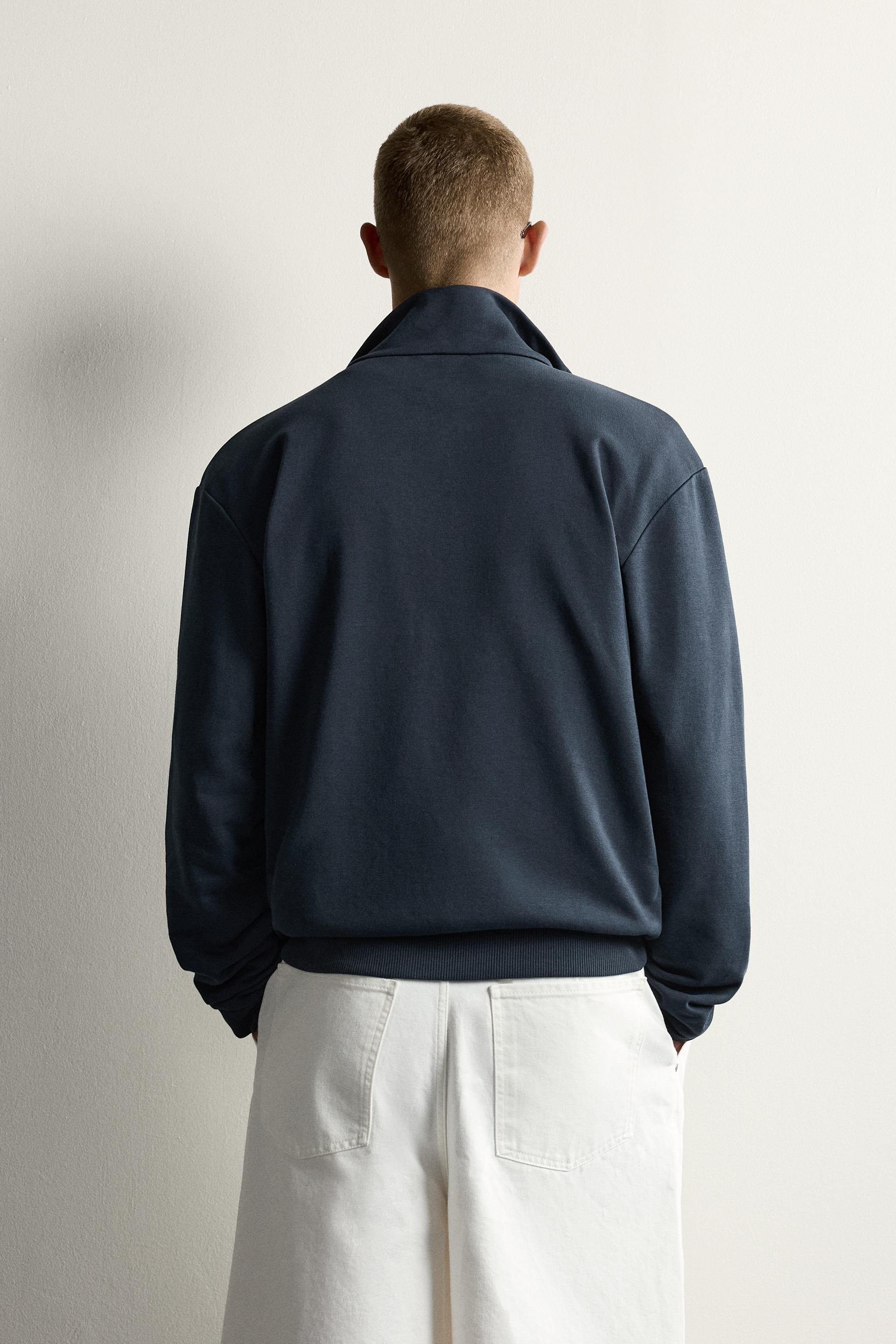 SWEAT ZIPPÉ RELAXED FIT CONTRASTANT