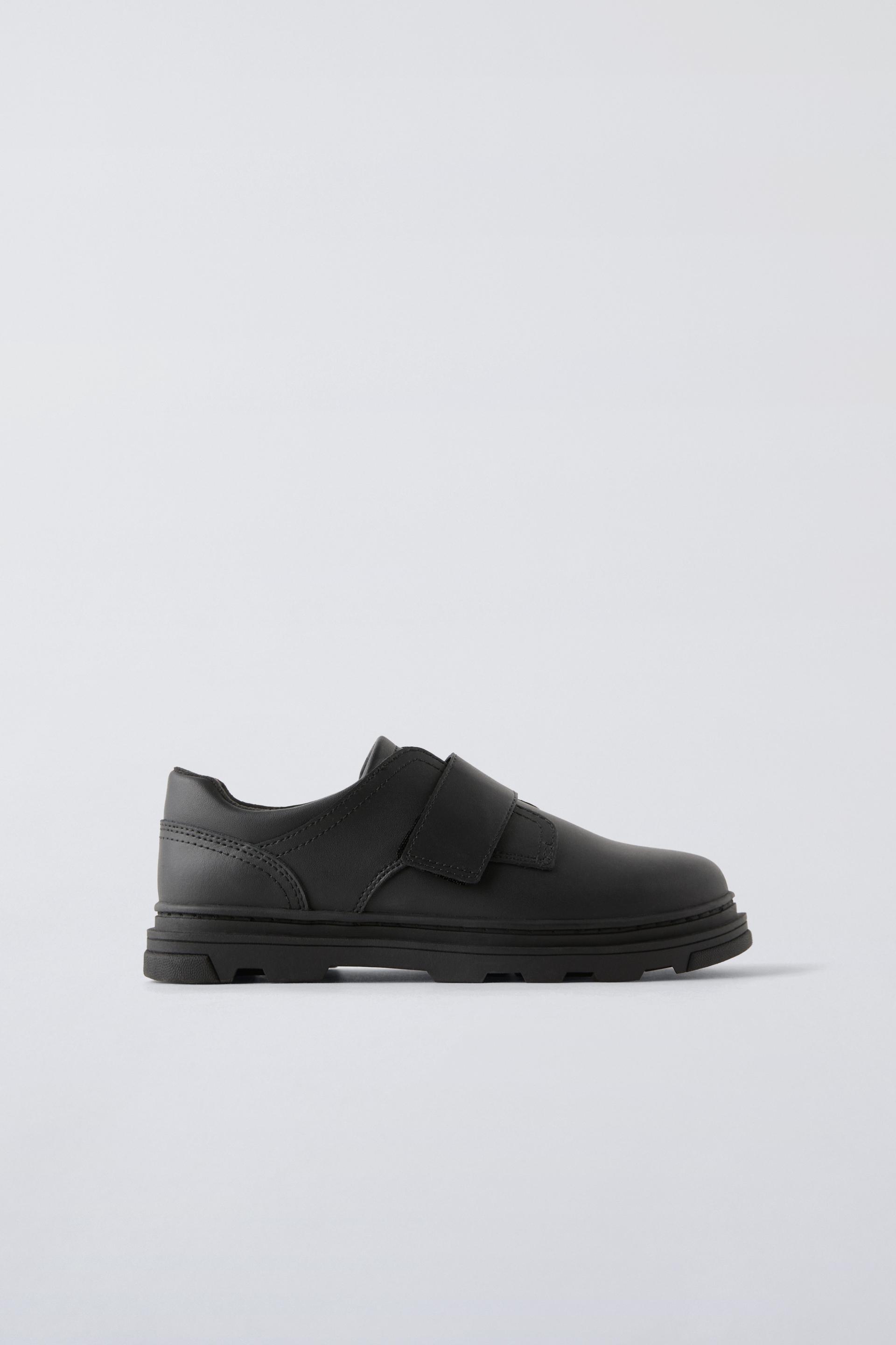 LEATHER SCHOOL SHOES Black ZARA Mexico