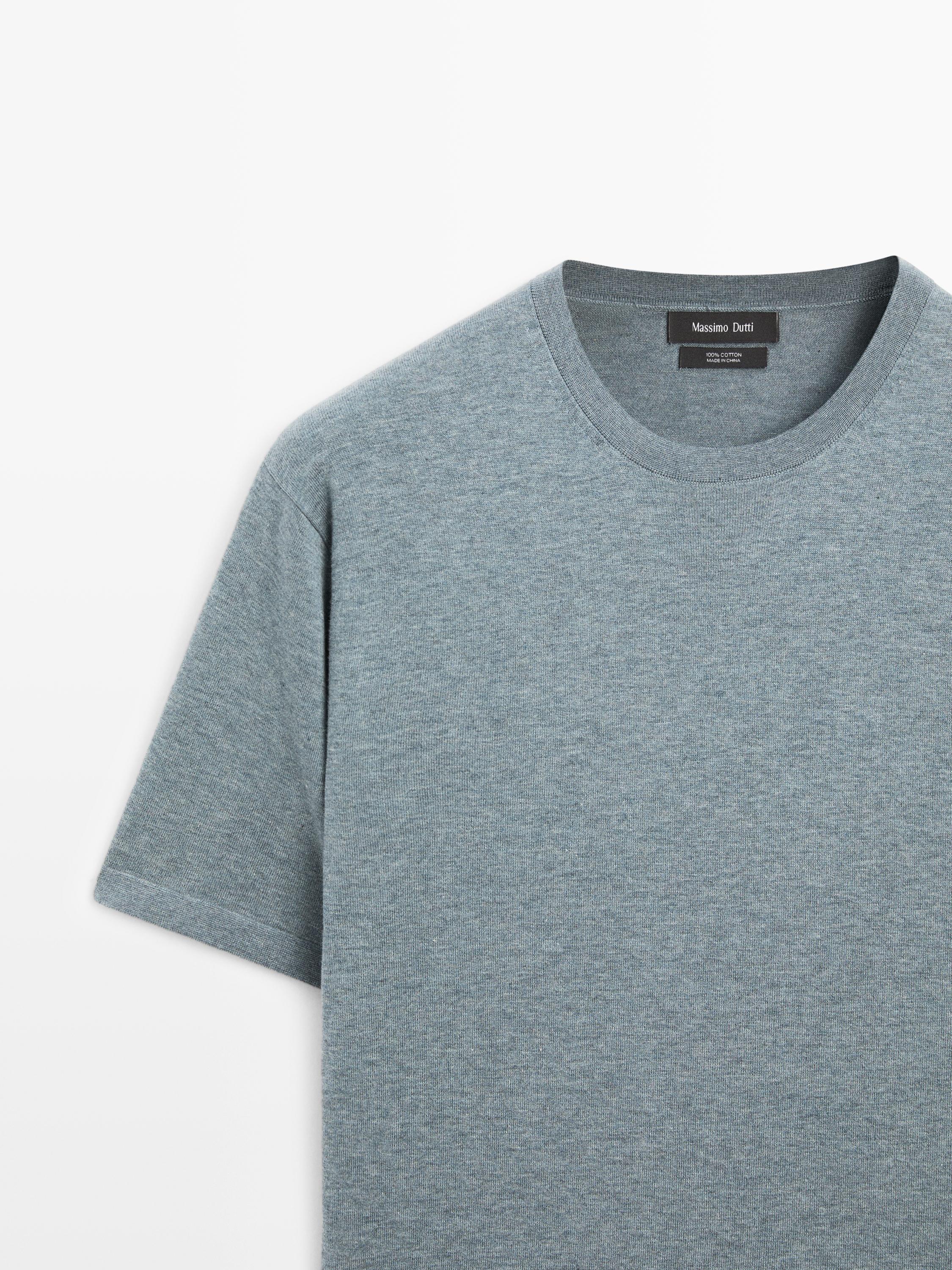 Knit cotton T-shirt