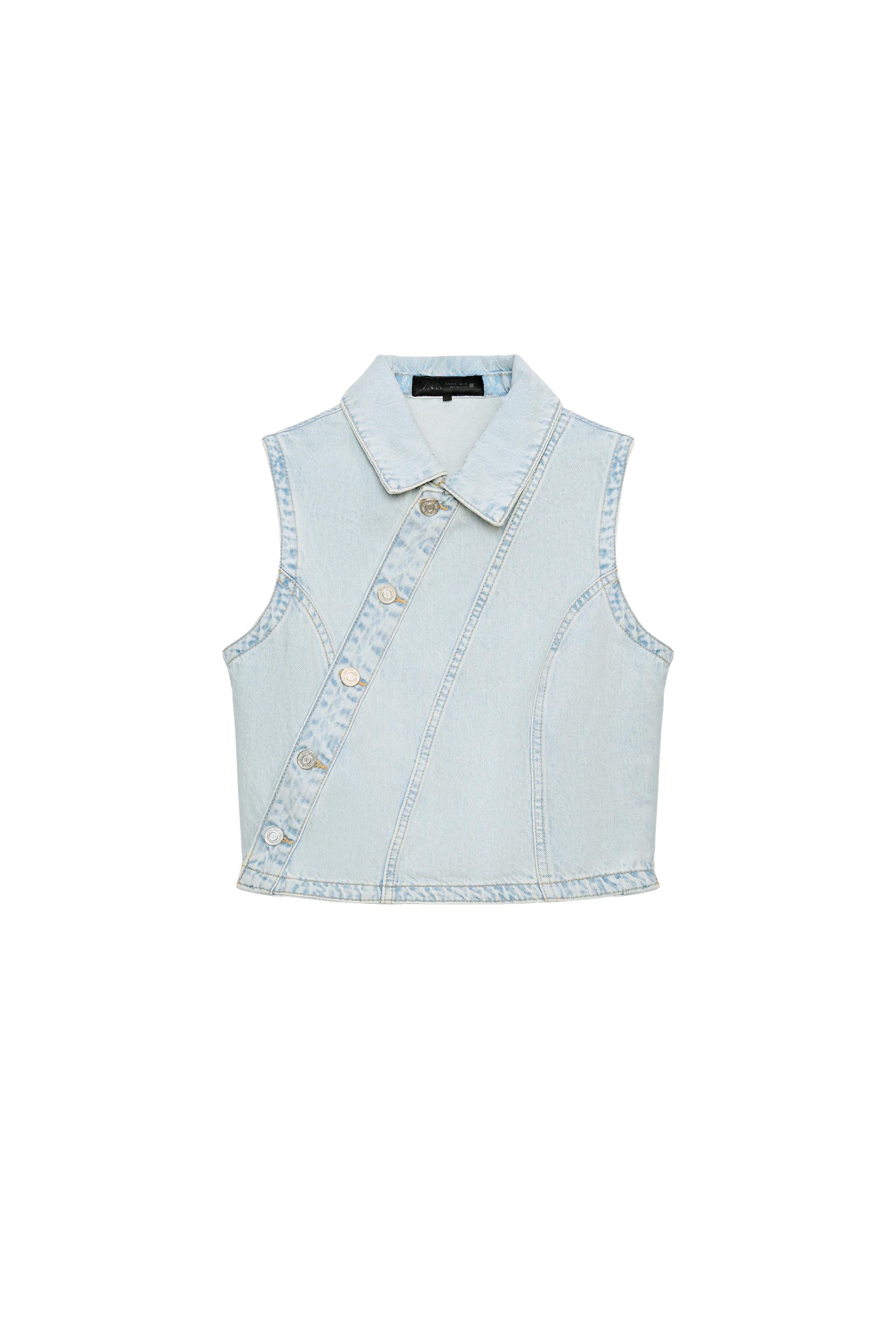Z1975 デニムダブルブレストベスト - ライトブルー | ZARA Japan / 日本