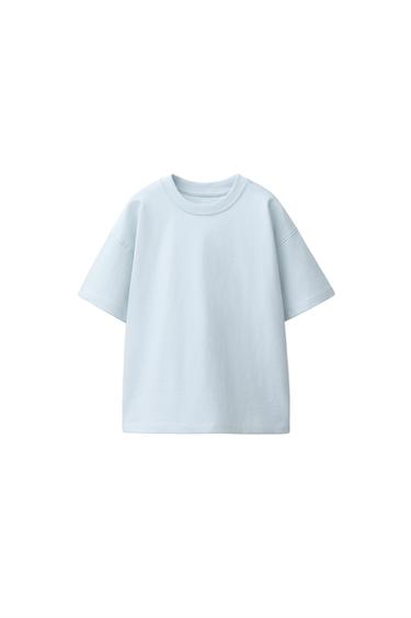 טי שירט BASIC - כחול בהיר של Zara