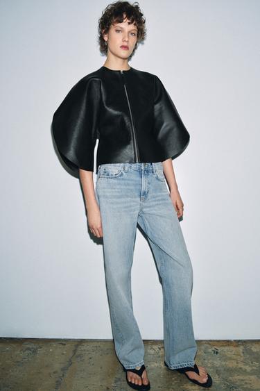 Zara ZW COLLECTION LOW RISE STRAIGHT LEG JEANS - Light blue - Image 0